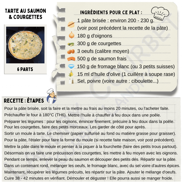 recette tarte saumon courgette facile